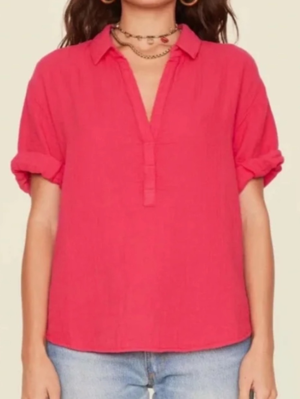 Xirena Cruz Top in Fuchsia